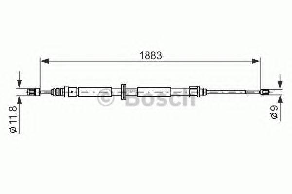 BOSCH 1987482302 Трос, стоянкова гальмівна система