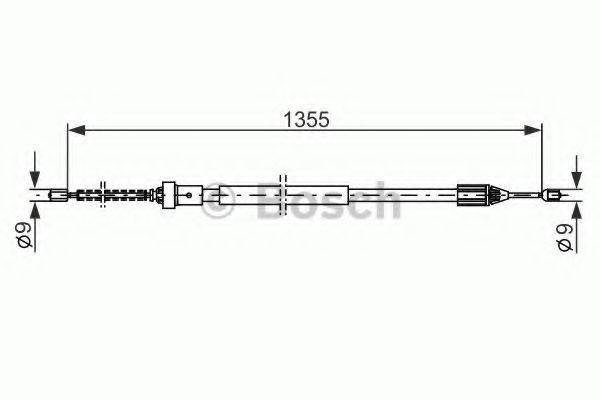 BOSCH 1987482309 Трос, стоянкова гальмівна система