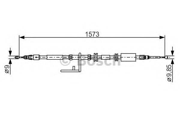 BOSCH 1987482313 Трос, стоянкова гальмівна система