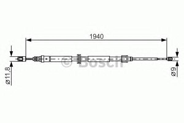 BOSCH 1987482325 Трос, стоянкова гальмівна система