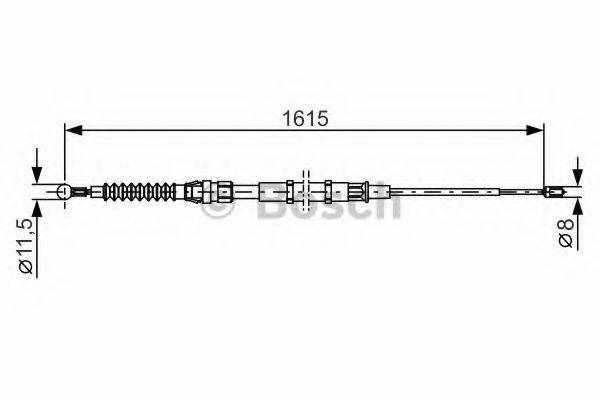 BOSCH 1987482328 Трос, стоянкова гальмівна система