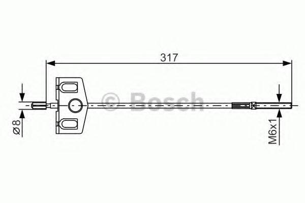 BOSCH 1987482342 Трос, стоянкова гальмівна система