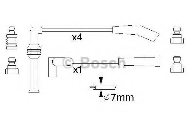 BOSCH 0986356751 Комплект дротів запалювання