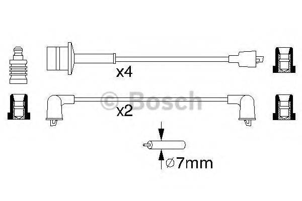 BOSCH 0986356954 Комплект дротів запалювання