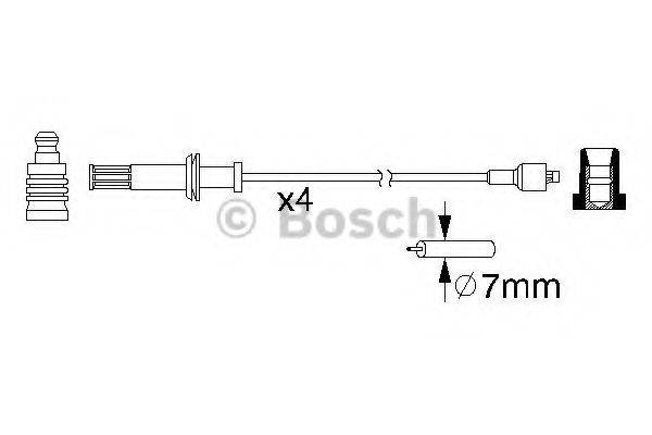 BOSCH 0986357078 Комплект дротів запалювання