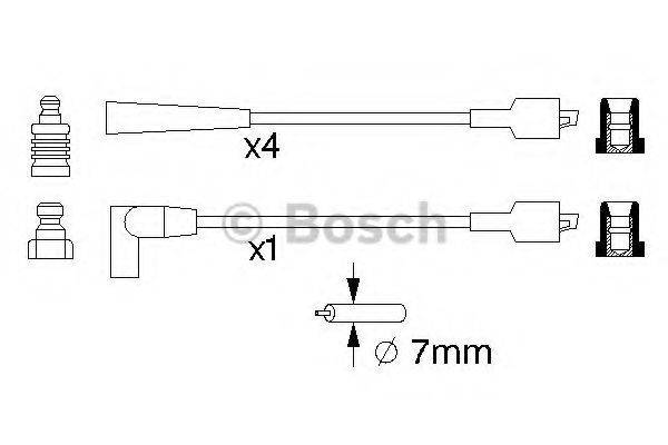 BOSCH 0986357101 Комплект дротів запалювання