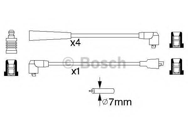 BOSCH 0986357136 Комплект дротів запалювання