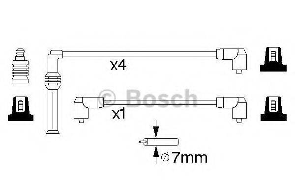 BOSCH 0986357139 Комплект дротів запалювання