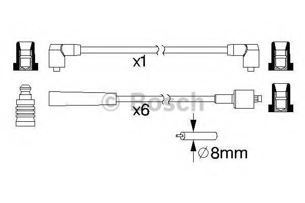 BOSCH 0986357164 Комплект дротів запалювання