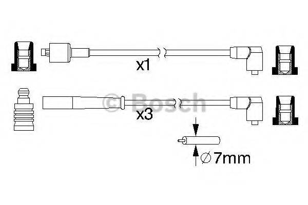 BOSCH 0986357168 Комплект дротів запалювання