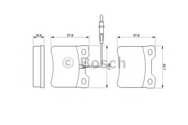 BOSCH 0986494000 Комплект гальмівних колодок, дискове гальмо