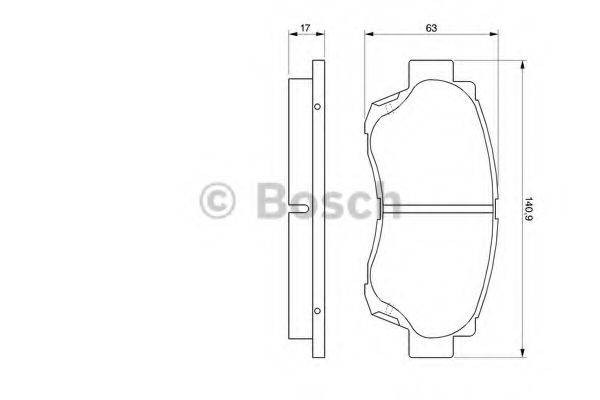 BOSCH 0986424232 Комплект гальмівних колодок, дискове гальмо