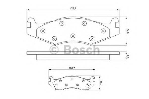 BOSCH 0986424273 Комплект гальмівних колодок, дискове гальмо