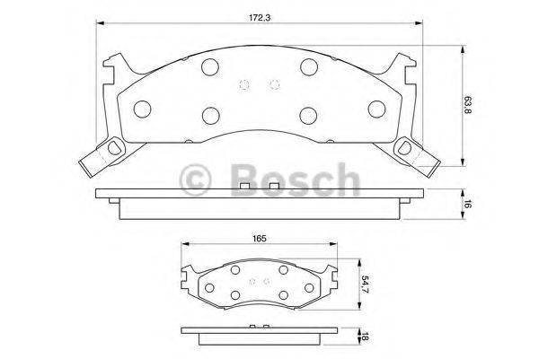 BOSCH 0986424276 Комплект гальмівних колодок, дискове гальмо