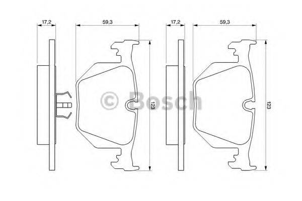 BOSCH 0986424365 Комплект гальмівних колодок, дискове гальмо