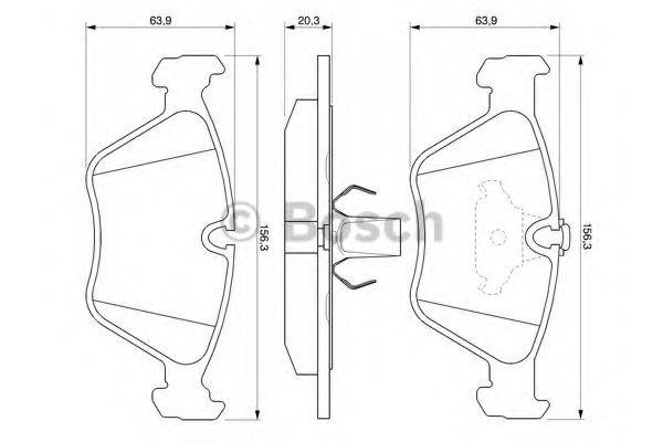 BOSCH 0986424485 Комплект гальмівних колодок, дискове гальмо