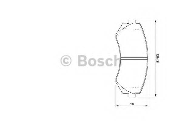 BOSCH 0986424489 Комплект гальмівних колодок, дискове гальмо