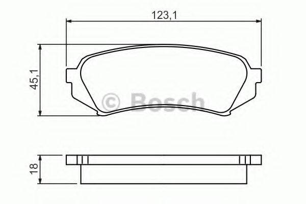 BOSCH 0986424641 Комплект гальмівних колодок, дискове гальмо