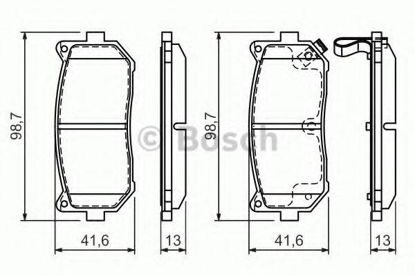 BOSCH 0986424693 Комплект гальмівних колодок, дискове гальмо