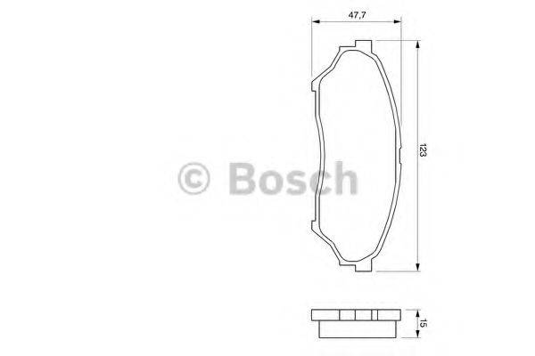 BOSCH 0986424713 Комплект гальмівних колодок, дискове гальмо