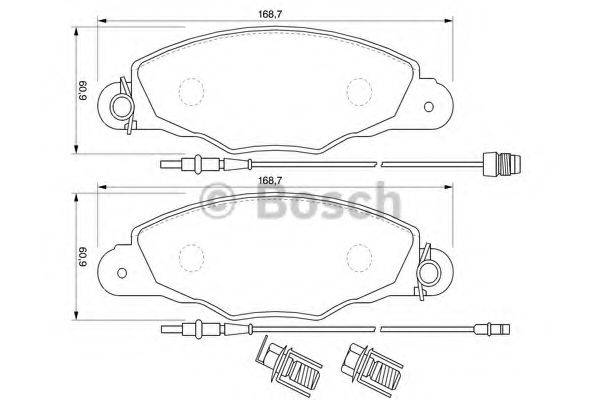 BOSCH 0986424746 Комплект гальмівних колодок, дискове гальмо