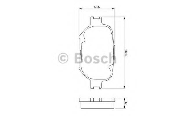 BOSCH 0986424808 Комплект гальмівних колодок, дискове гальмо