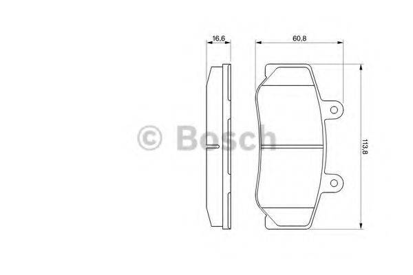 BOSCH 0986460961 Комплект гальмівних колодок, дискове гальмо