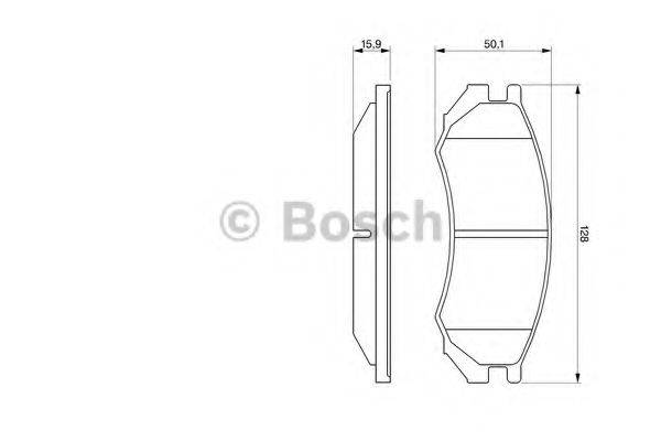 BOSCH 0986460981 Комплект гальмівних колодок, дискове гальмо