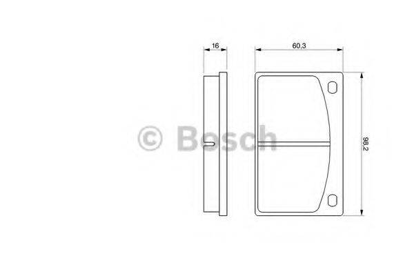 BOSCH 0986462001 Комплект гальмівних колодок, дискове гальмо