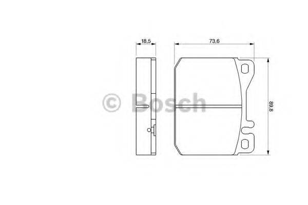 BOSCH 0986462803 Комплект гальмівних колодок, дискове гальмо