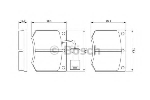 BOSCH 0986467930 Комплект гальмівних колодок, дискове гальмо