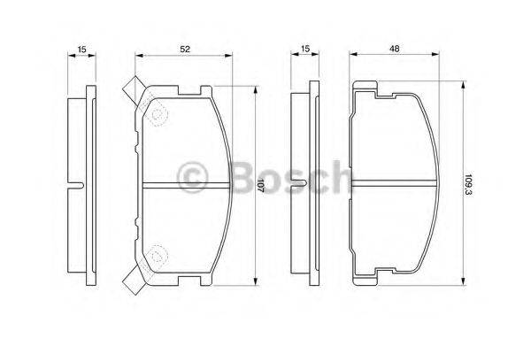 BOSCH 0986468670 Комплект гальмівних колодок, дискове гальмо