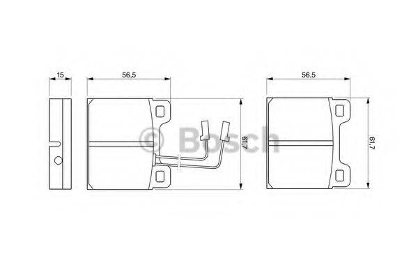 BOSCH 0986469111 Комплект гальмівних колодок, дискове гальмо