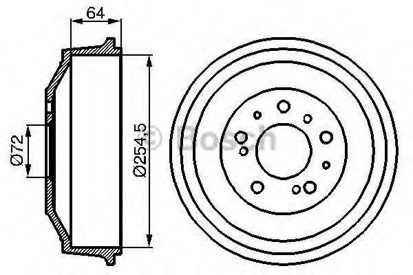 BOSCH 0986477031 Гальмівний барабан