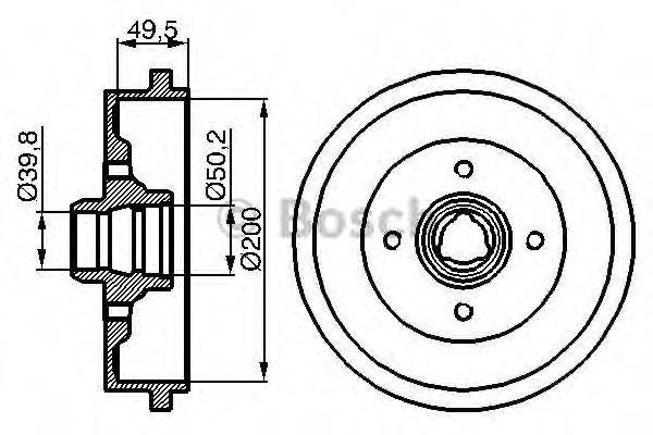 BOSCH 0986477041 Гальмівний барабан