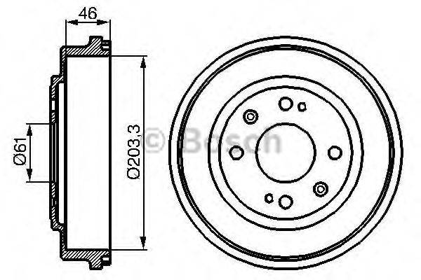 BOSCH 0986477059 Гальмівний барабан