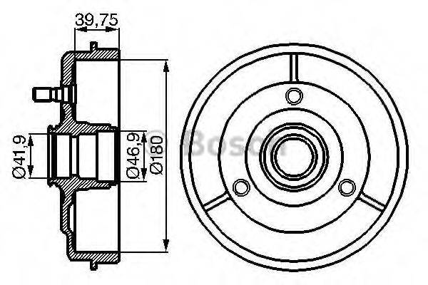 BOSCH 0986477097 Гальмівний барабан