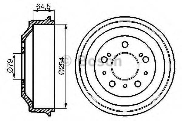 BOSCH 0986477098 Гальмівний барабан