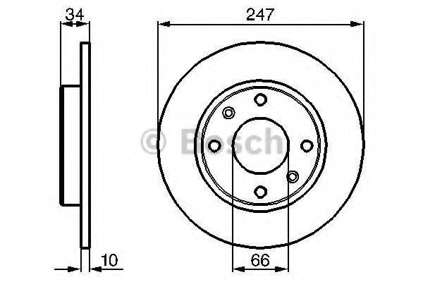 BOSCH 0986479C54 гальмівний диск