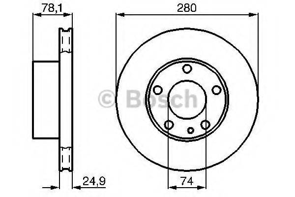 BOSCH 0986478049 гальмівний диск