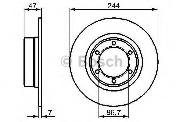 BOSCH 0986478050 гальмівний диск