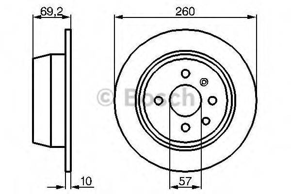 BOSCH 0986478086 гальмівний диск