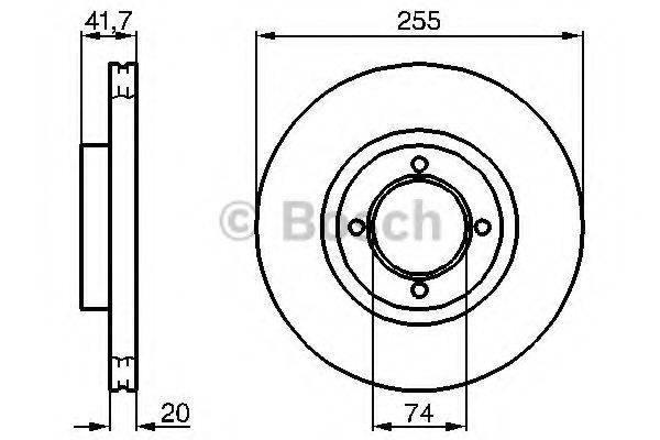 BOSCH 0986478106 гальмівний диск