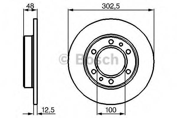 BOSCH 0986478304 гальмівний диск