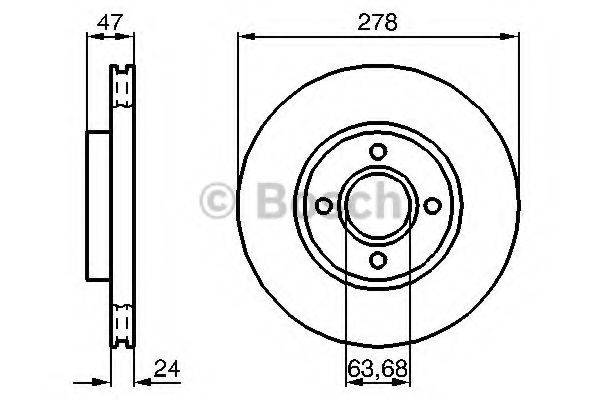 BOSCH 0986478427 гальмівний диск