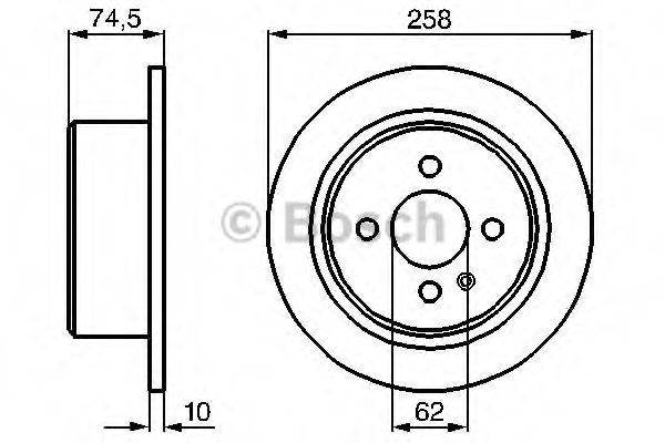 BOSCH 0986478563 гальмівний диск