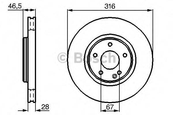 BOSCH 0986478625 гальмівний диск