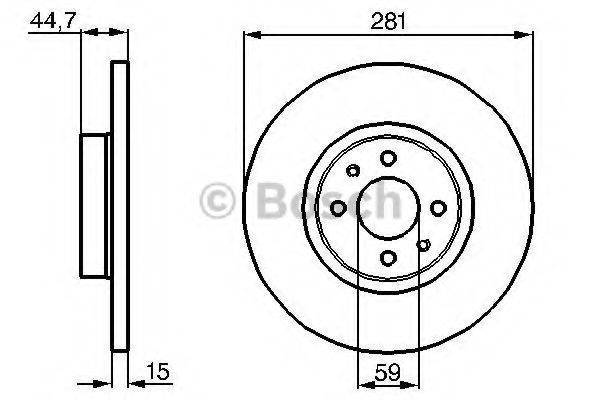 BOSCH 0986478677 гальмівний диск