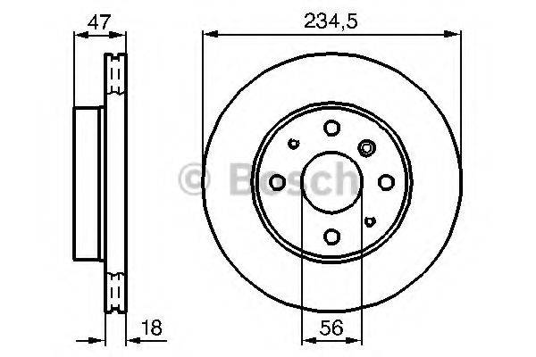 BOSCH 0986478684 гальмівний диск