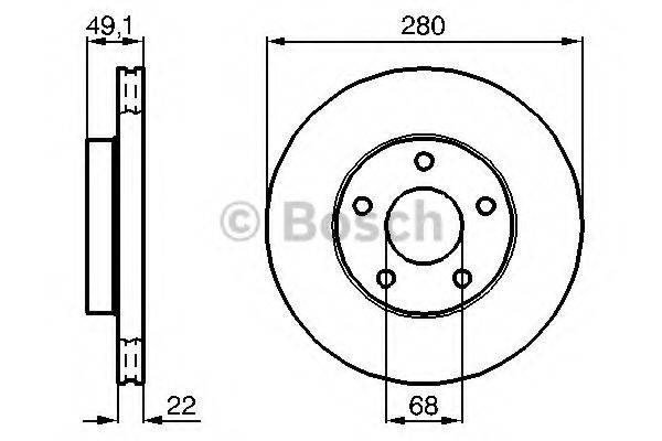 BOSCH 0986478833 гальмівний диск